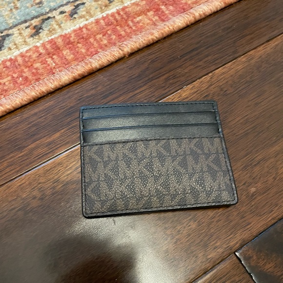 Michael Kors Greyson Tall Card Case Black/Brown UNISEX - Picture 4 of 4